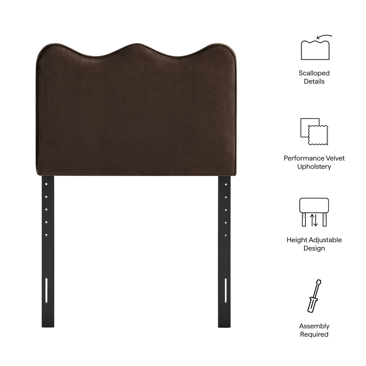 Athena Stain-Resistant Performance Velvet Headboard by Modway, photo 26 of 67