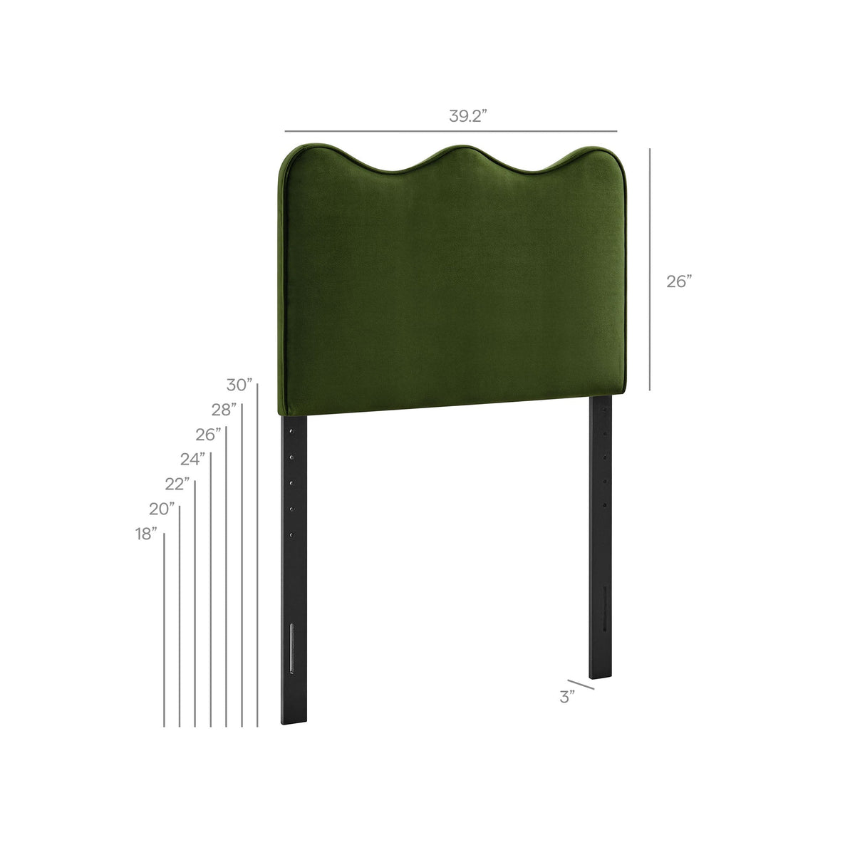 Athena Stain-Resistant Performance Velvet Headboard by Modway, photo 35 of 67