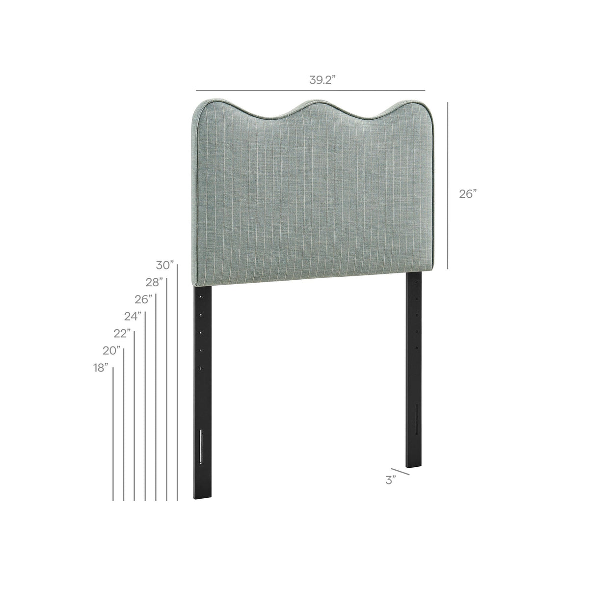 Athena Striped Fabric Upholstered Headboard by Modway, photo 19 of 47