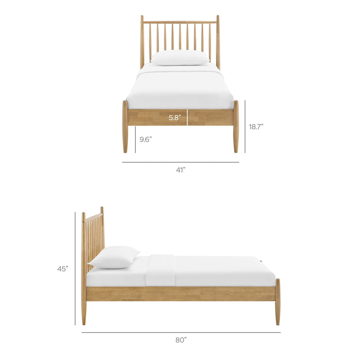 Zane Spindle Bed Frame by Modway, photo 12 of 41