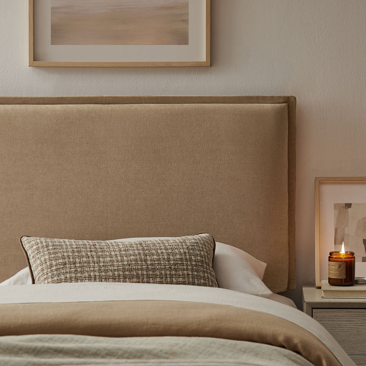 Camille Upholstered Linen Blend Headboard by Modway, photo 8 of 55