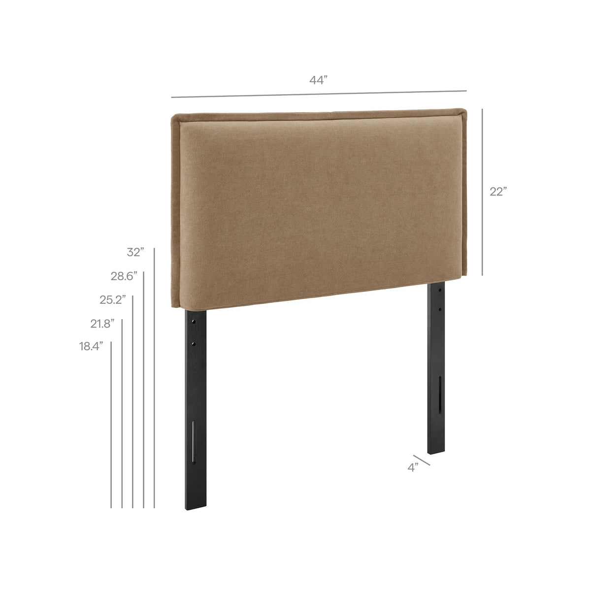 Camille Upholstered Linen Blend Headboard by Modway, photo 3 of 55
