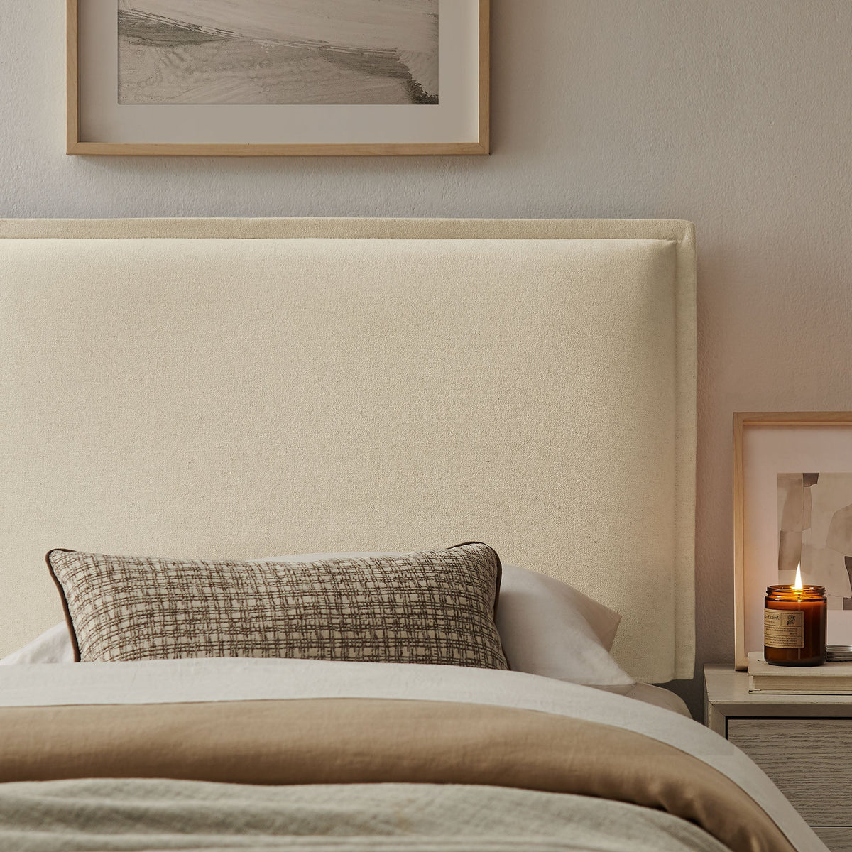 Camille Upholstered Linen Blend Headboard by Modway, photo 32 of 55