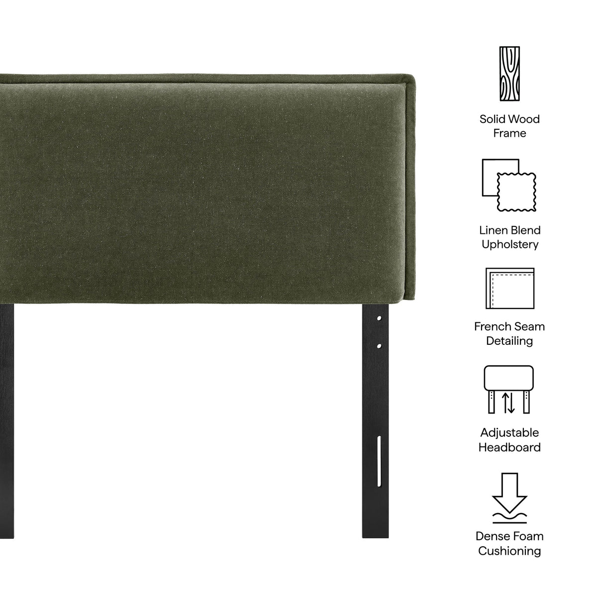 Camille Upholstered Linen Blend Headboard by Modway, photo 34 of 55