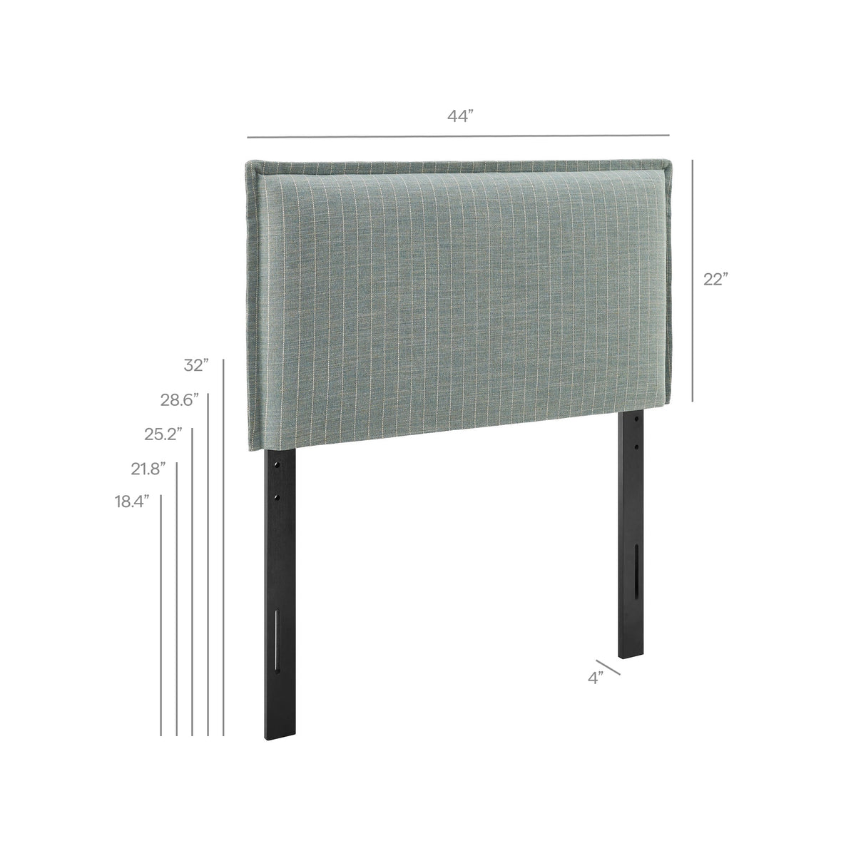 Camille Striped Linen Blend Twin Size Headboard by Modway, photo 19 of 24