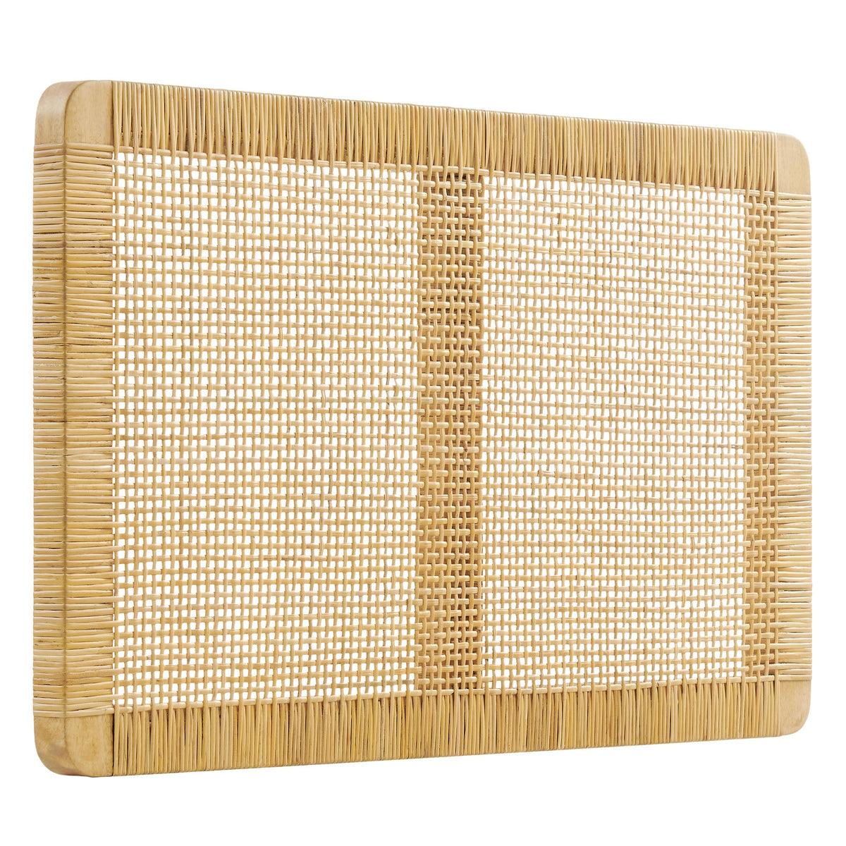Sandy Wall Mounted Wood and Rattan Headboard by Modway