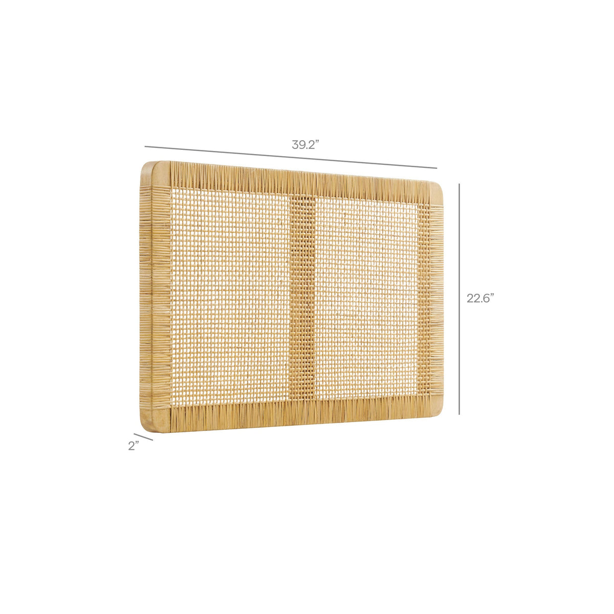 Sandy Wall Mounted Wood and Rattan Headboard by Modway, photo 3 of 36