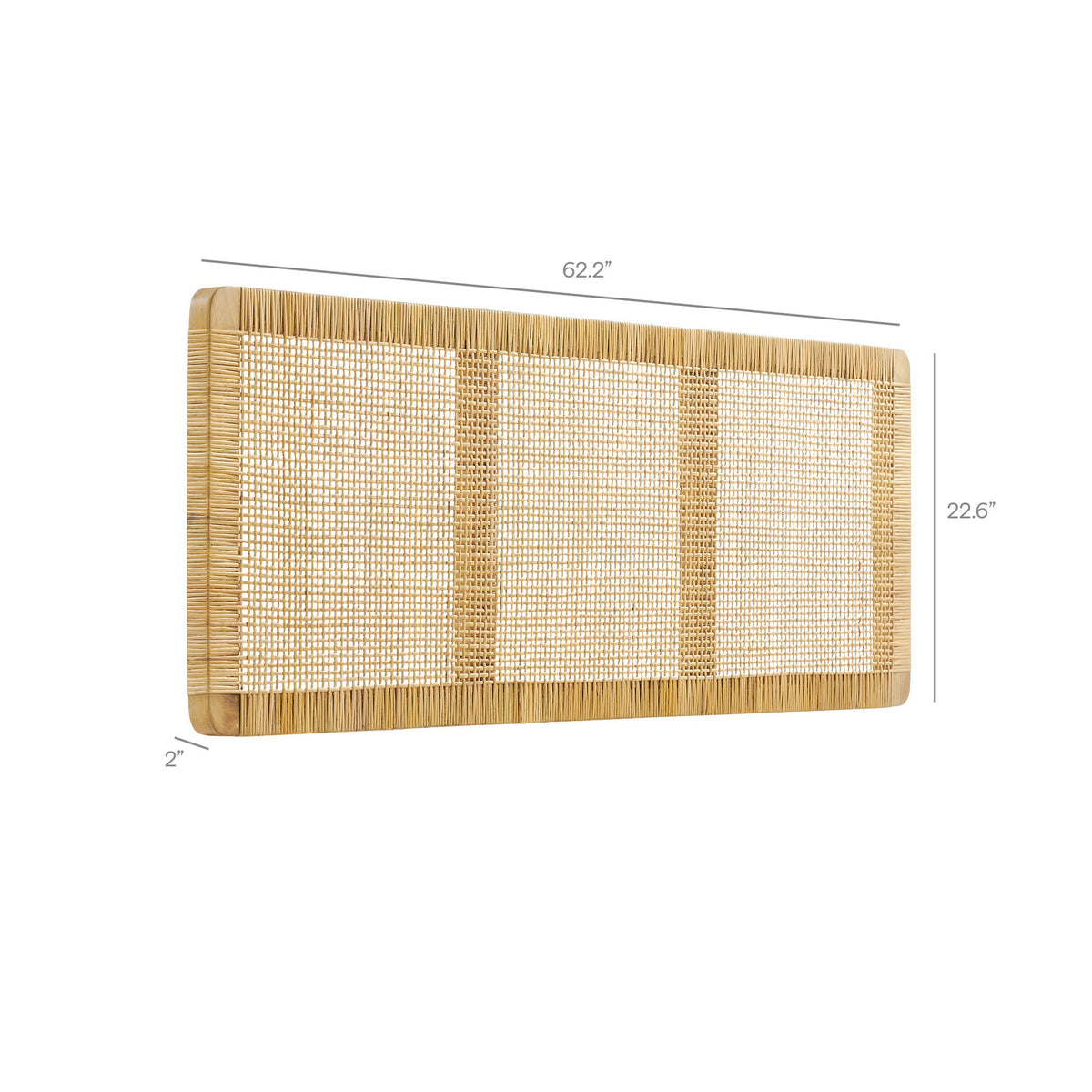 Sandy Wall Mounted Wood and Rattan Headboard by Modway, photo 21 of 36