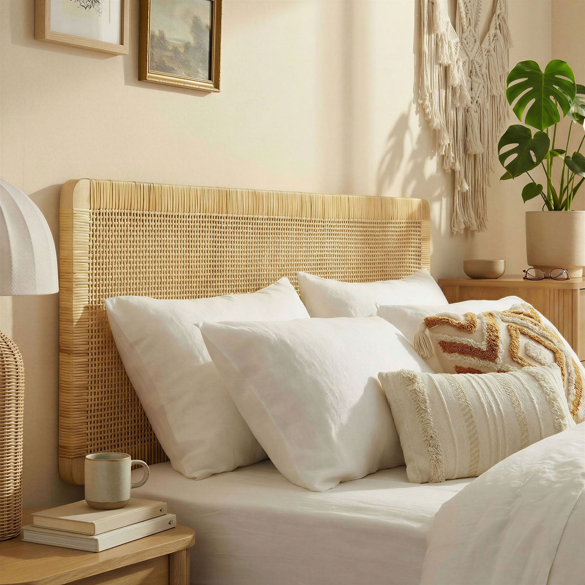 Sandy Wall Mounted Wood and Rattan Headboard by Modway, photo 35 of 36