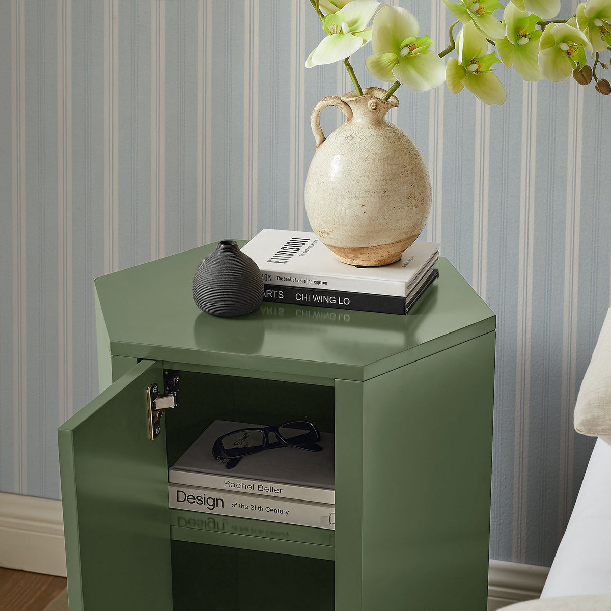 Kade Faceted Semi-Gloss Side Table by Modway, photo 11 of 40