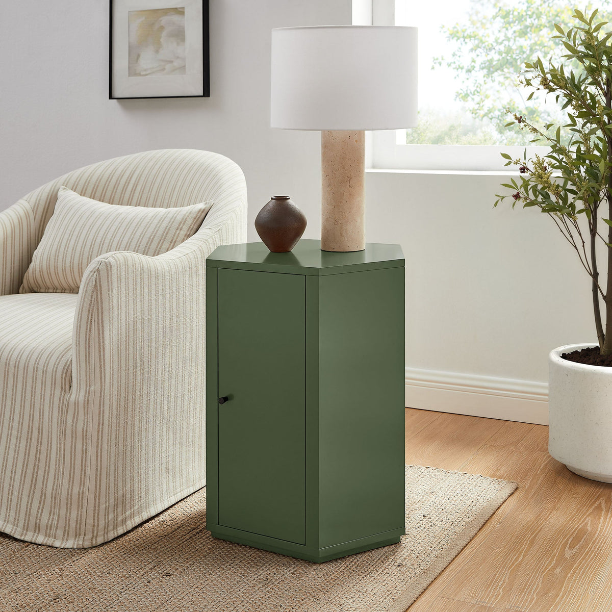 Kade Faceted Semi-Gloss Side Table by Modway, photo 9 of 40