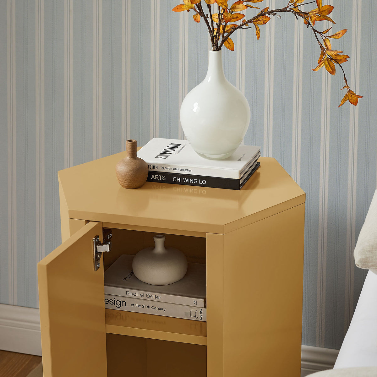 Kade Faceted Semi-Gloss Side Table by Modway, photo 22 of 40