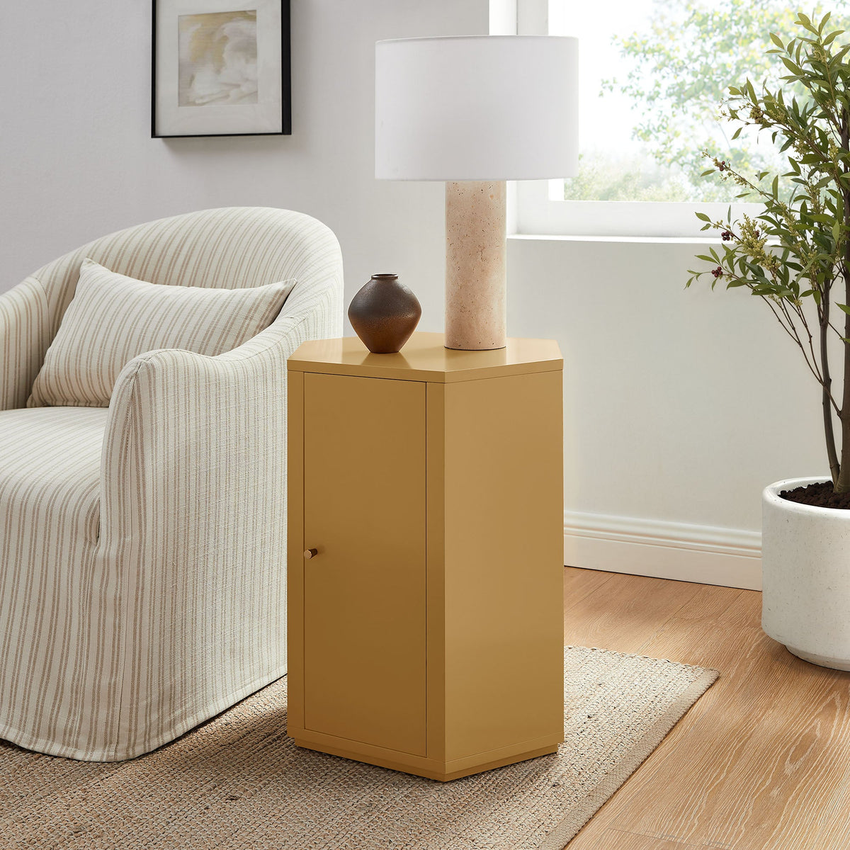 Kade Faceted Semi-Gloss Side Table by Modway, photo 20 of 40