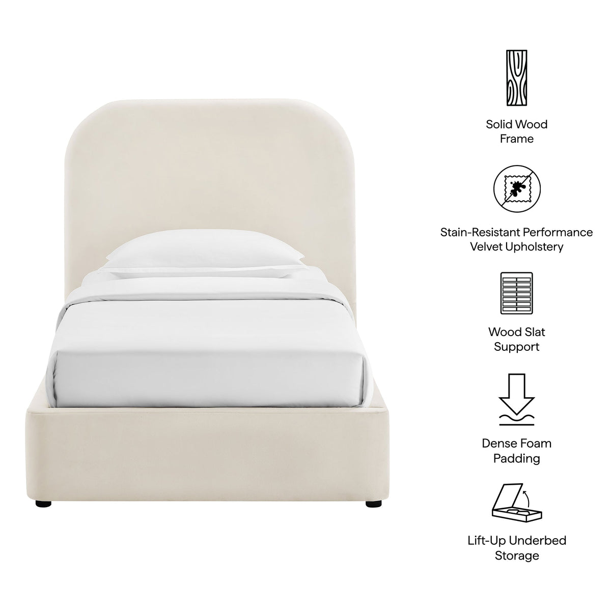 Keynote Performance Velvet Storage Platform Bed Frame by Modway, photo 2 of 56