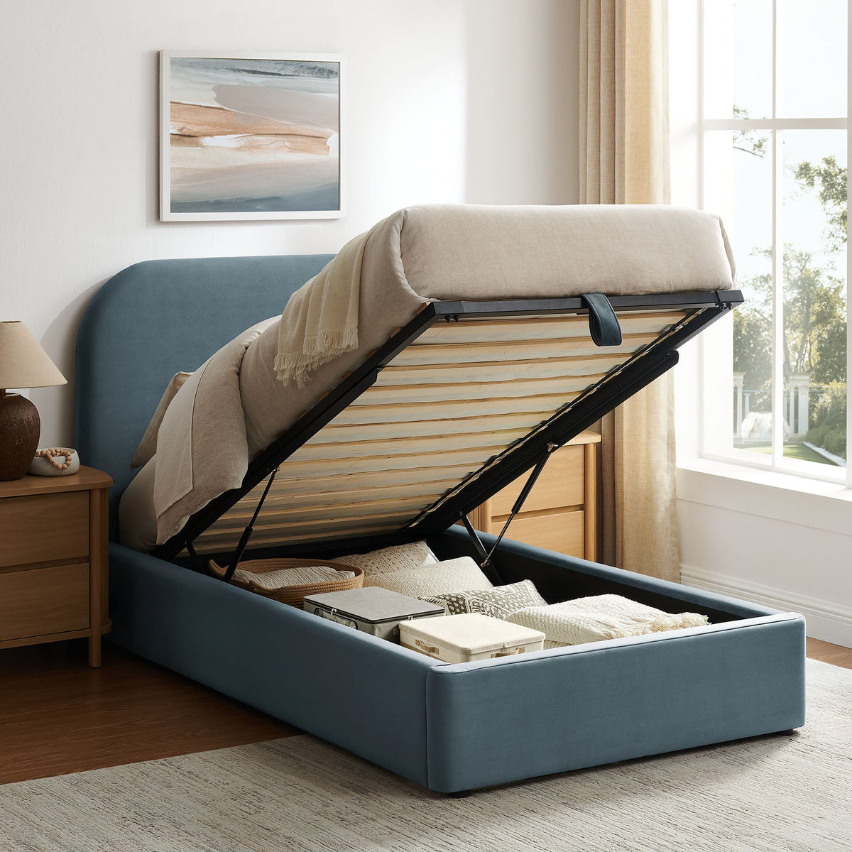 Keynote Performance Velvet Storage Platform Bed Frame by Modway, photo 22 of 56