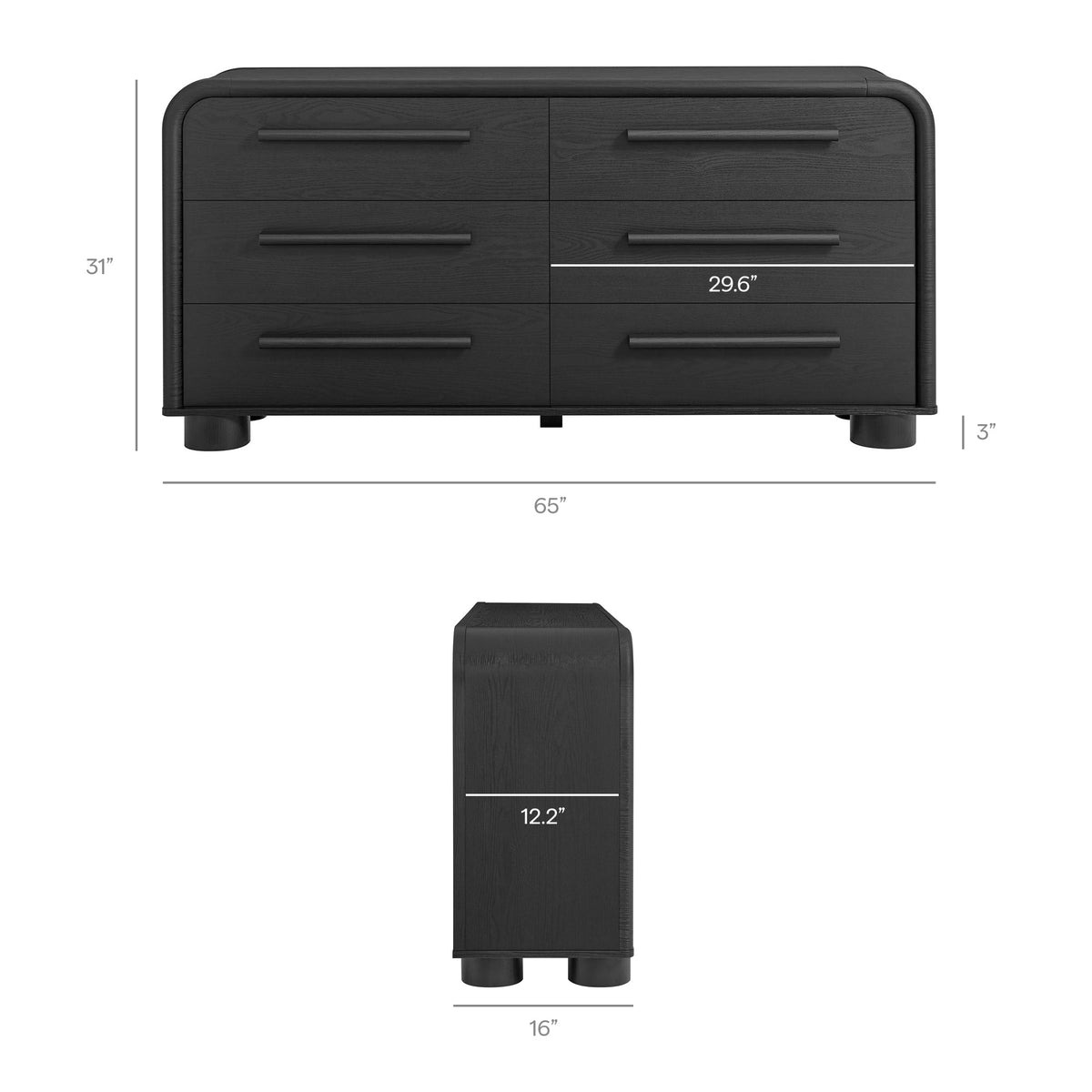 Bellamy Curved 6-Drawer Dresser by Modway, photo 3 of 24