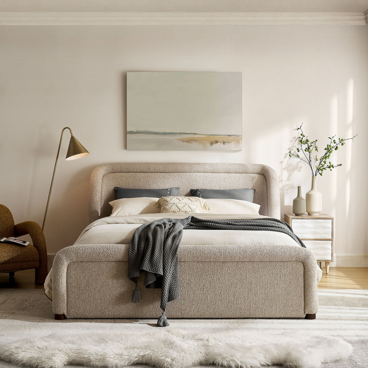 Tasmin Upholstered Fabric Platform Bed by Modway, photo 10 of 40
