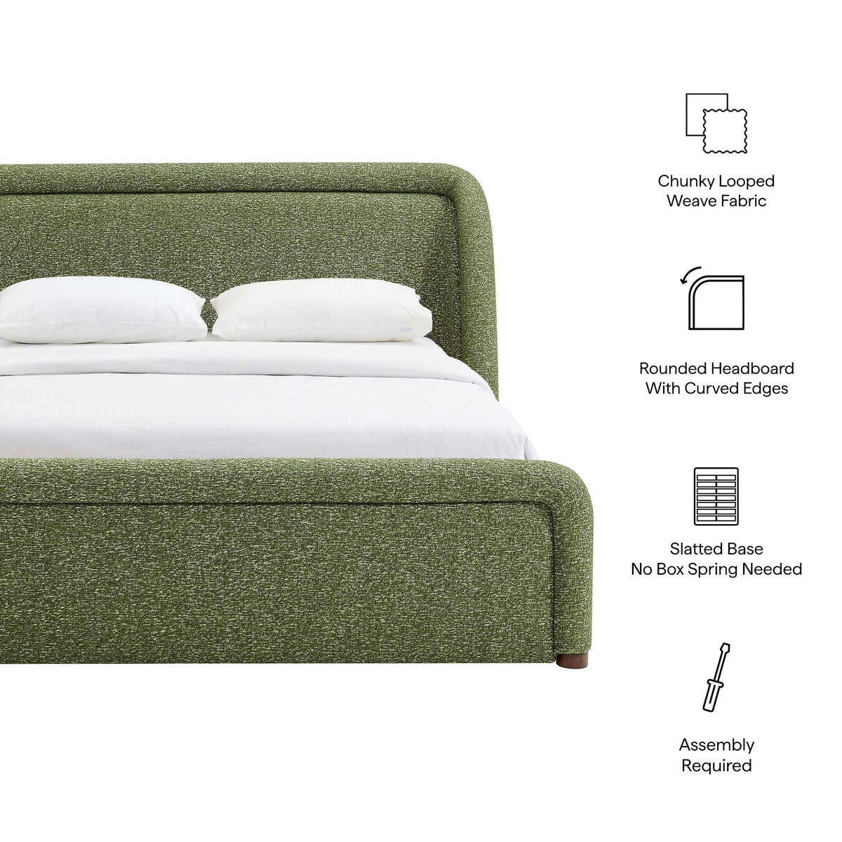 Tasmin Upholstered Fabric Platform Bed by Modway, photo 13 of 40