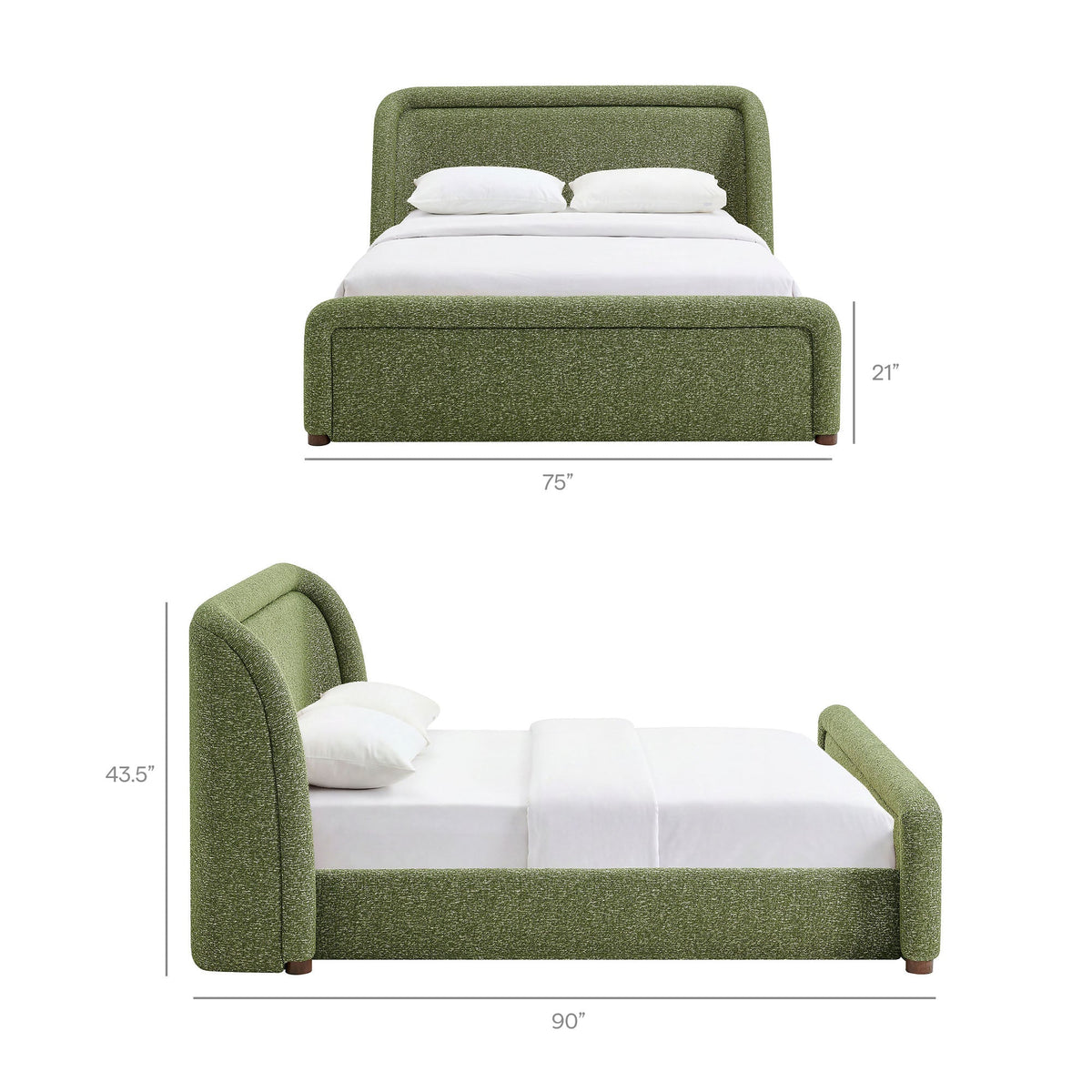 Tasmin Upholstered Fabric Platform Bed by Modway, photo 14 of 40