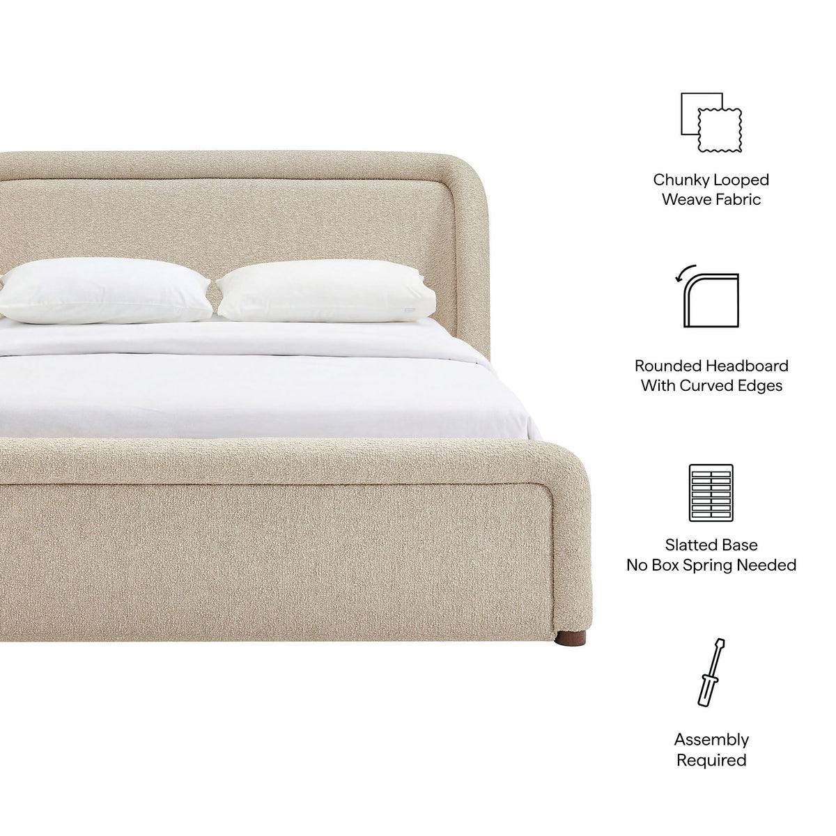 Tasmin Upholstered Fabric Platform Bed by Modway, photo 24 of 40