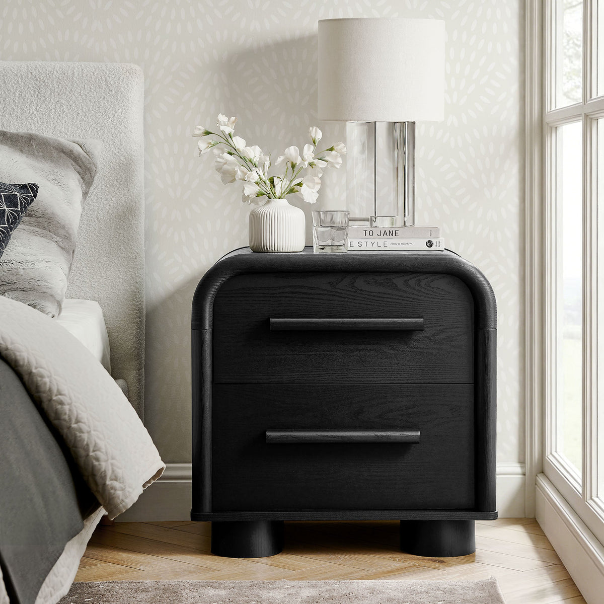 Bellamy Curved 2-Drawer Nightstand by Modway, photo 10 of 30