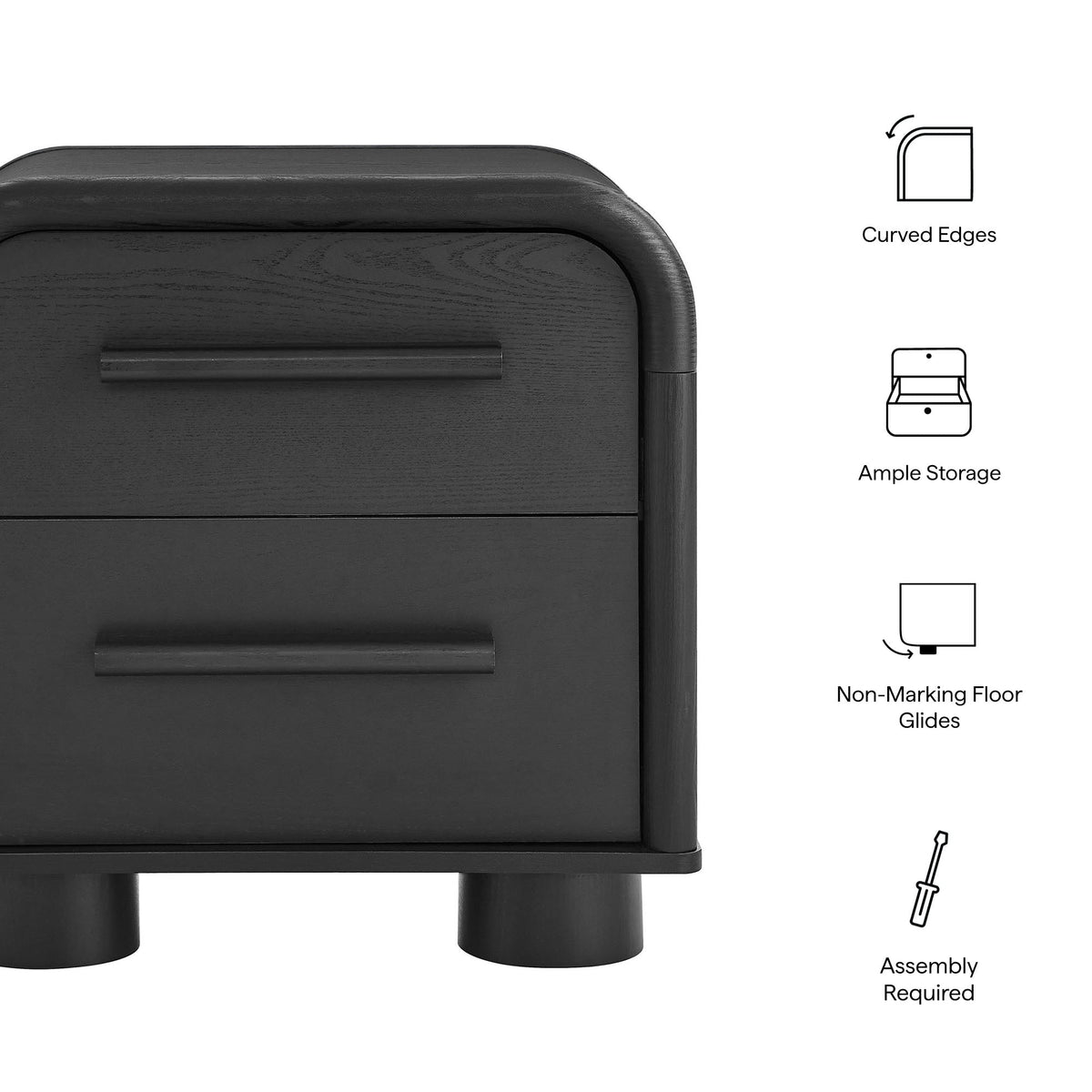 Bellamy Curved 2-Drawer Nightstand by Modway, photo 2 of 30