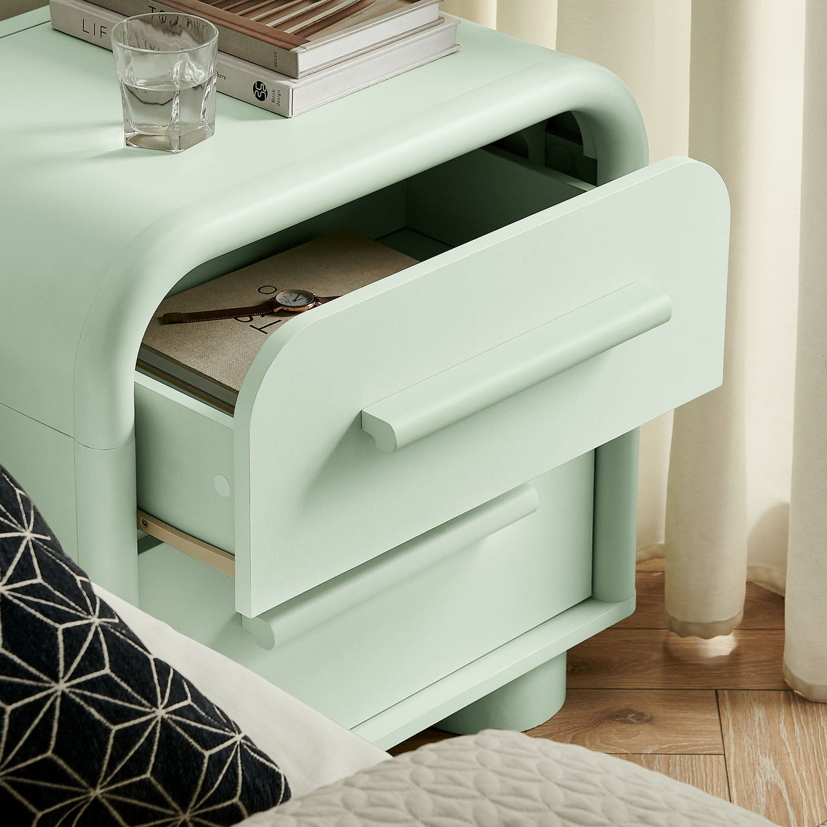 Bellamy Curved 2-Drawer Nightstand by Modway, photo 20 of 30