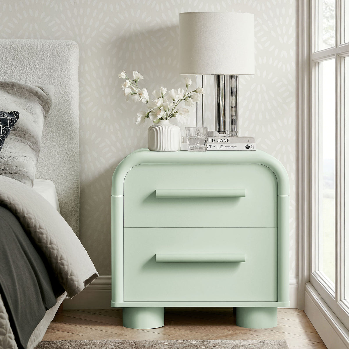 Bellamy Curved 2-Drawer Nightstand by Modway, photo 18 of 30