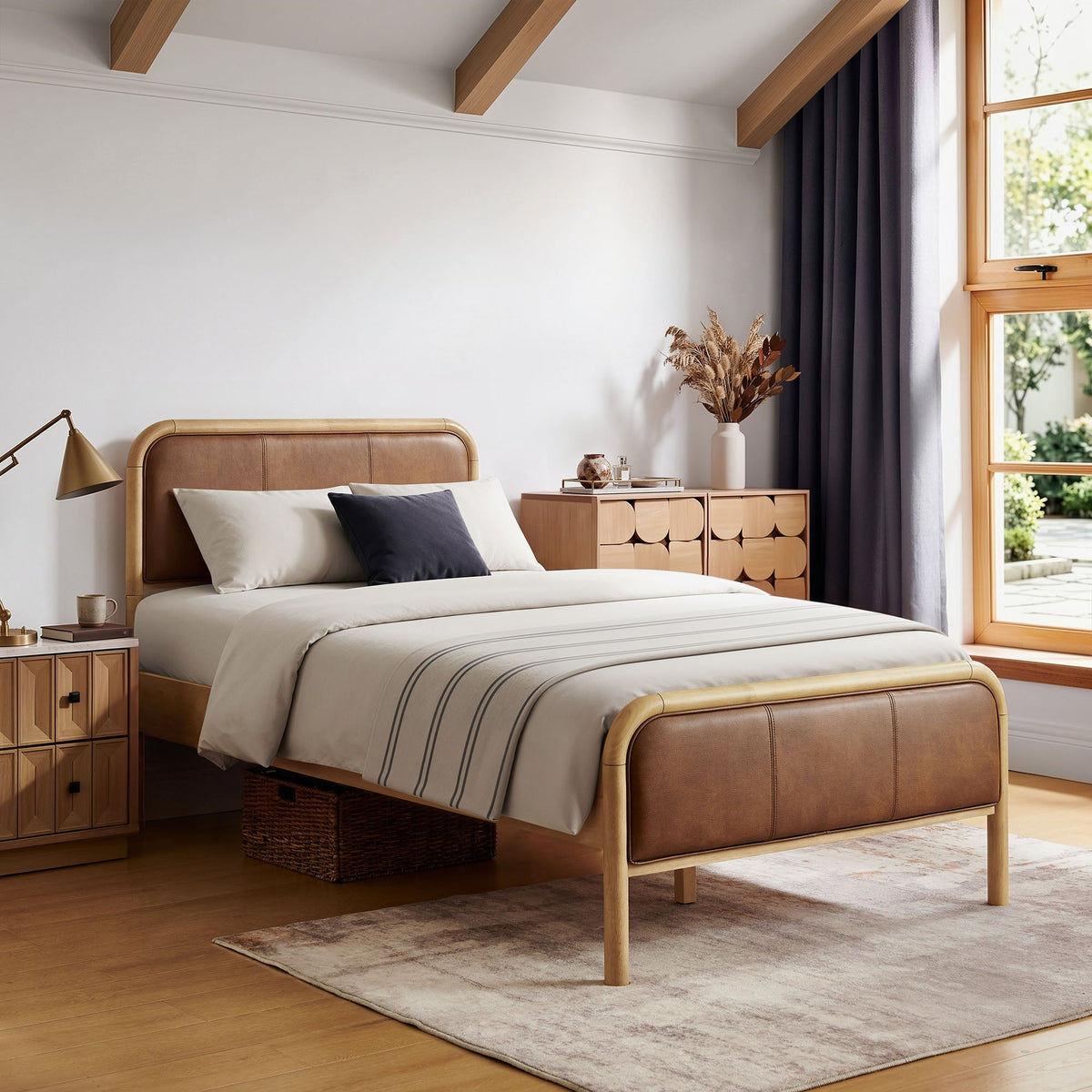 Wexford Vegan Leather Platform Bed by Modway, photo 9 of 44