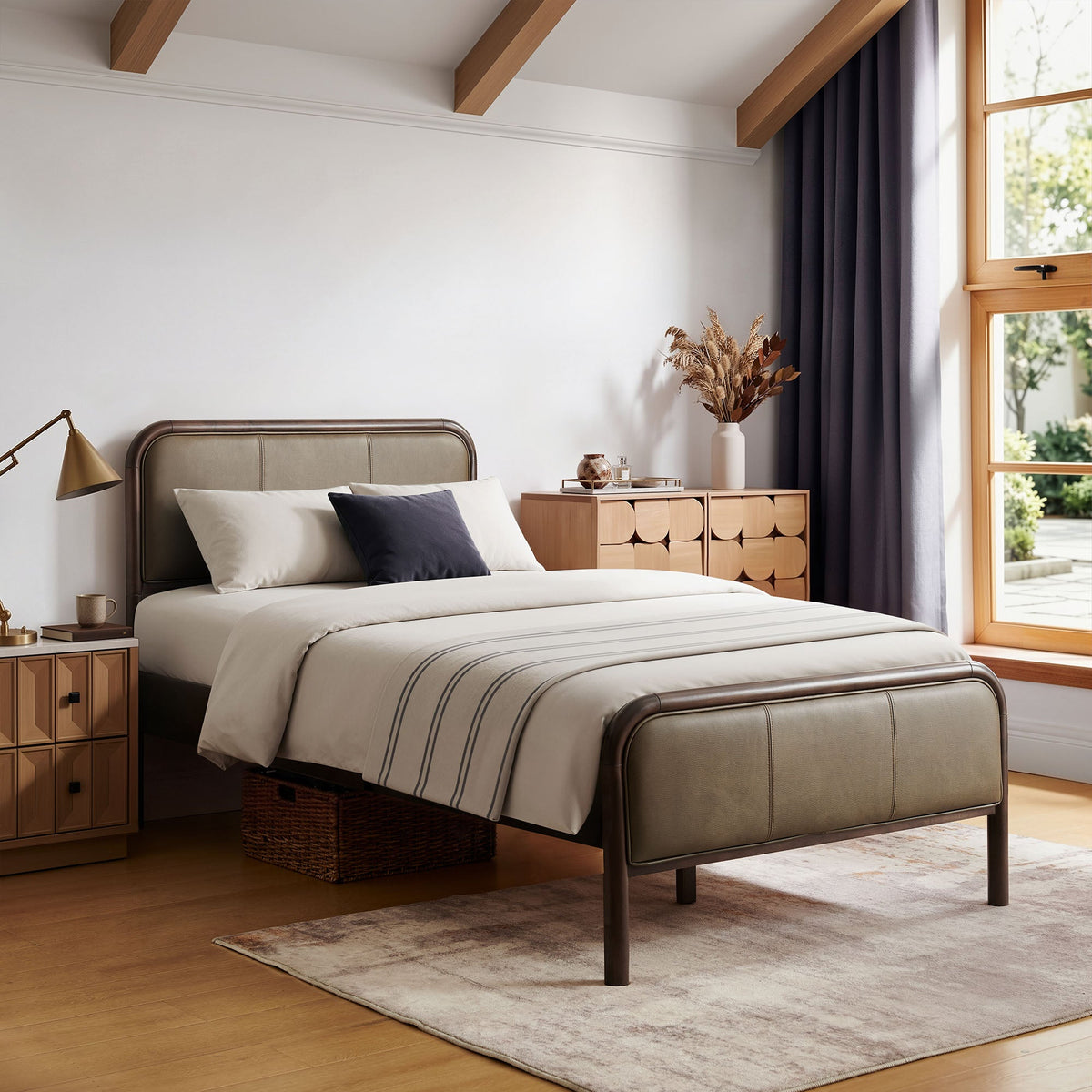 Wexford Vegan Leather Platform Bed by Modway, photo 19 of 44