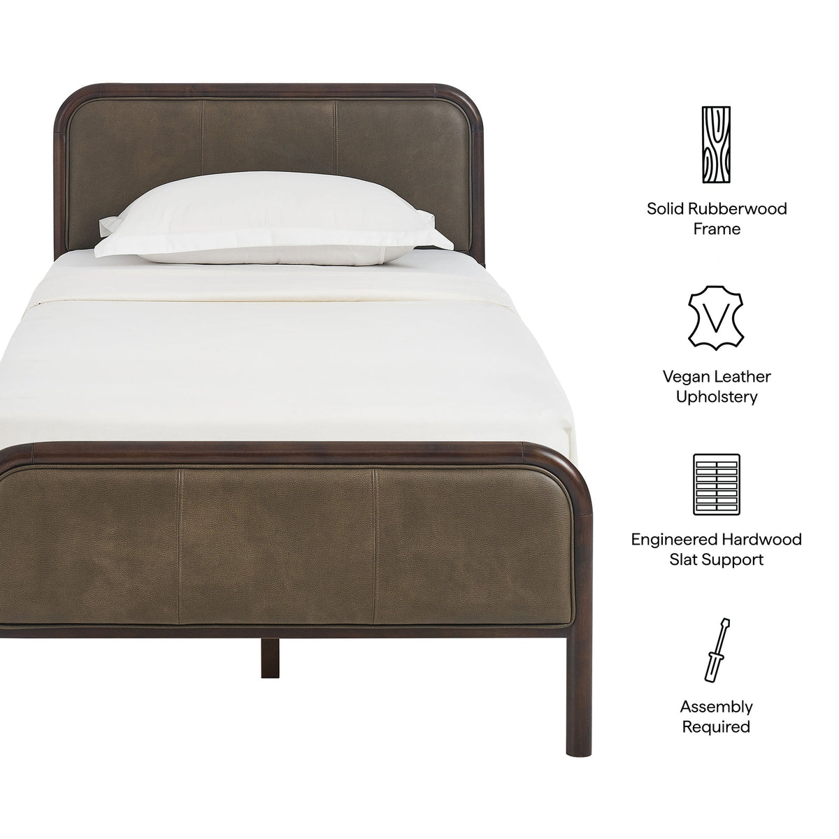 Wexford Vegan Leather Platform Bed by Modway, photo 12 of 44