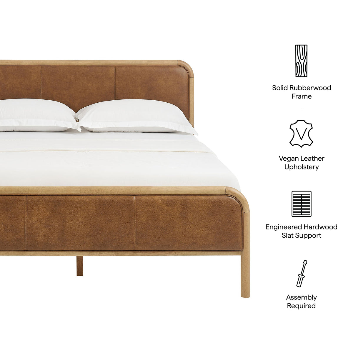 Wexford Vegan Leather Platform Bed by Modway, photo 22 of 44