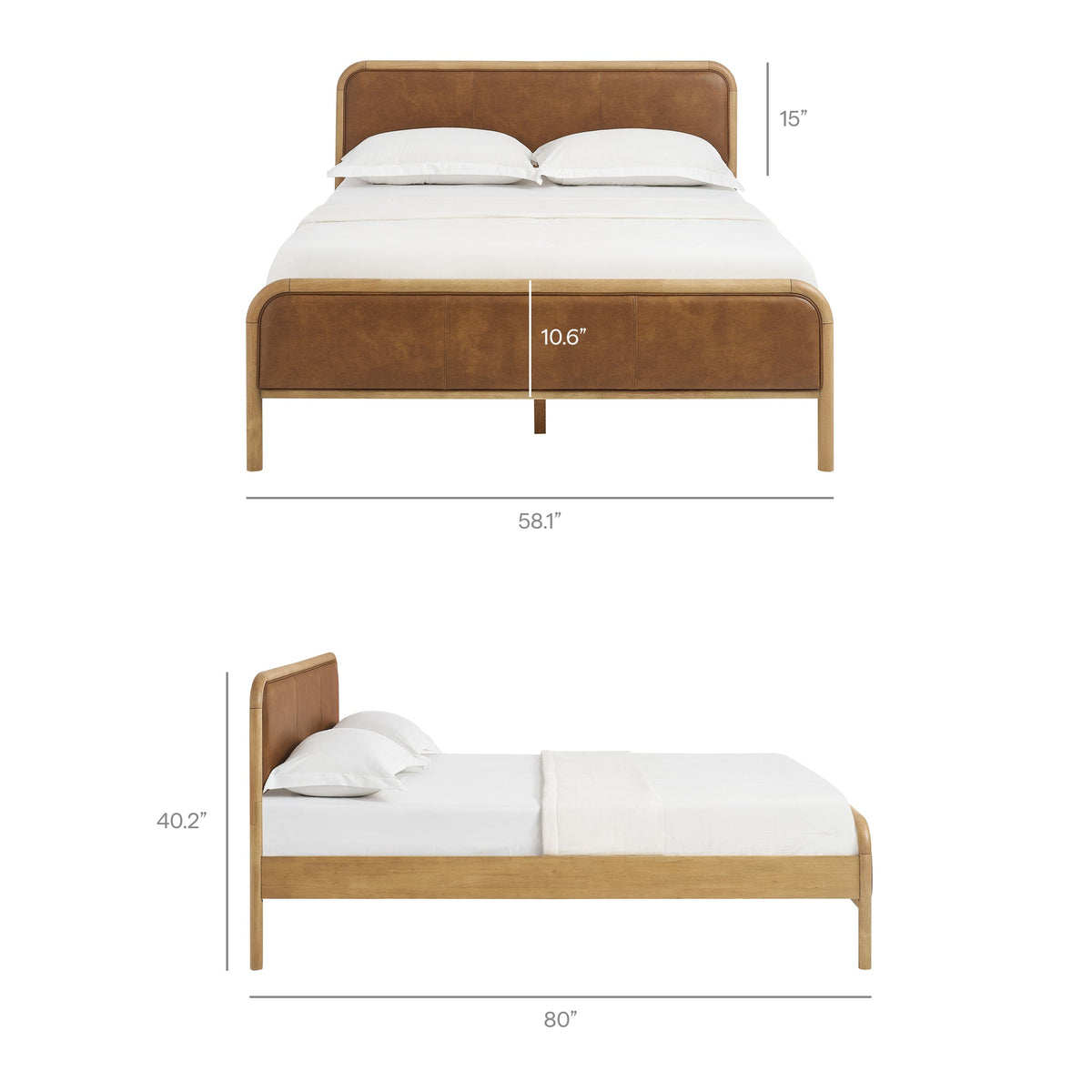 Wexford Vegan Leather Platform Bed by Modway, photo 23 of 44