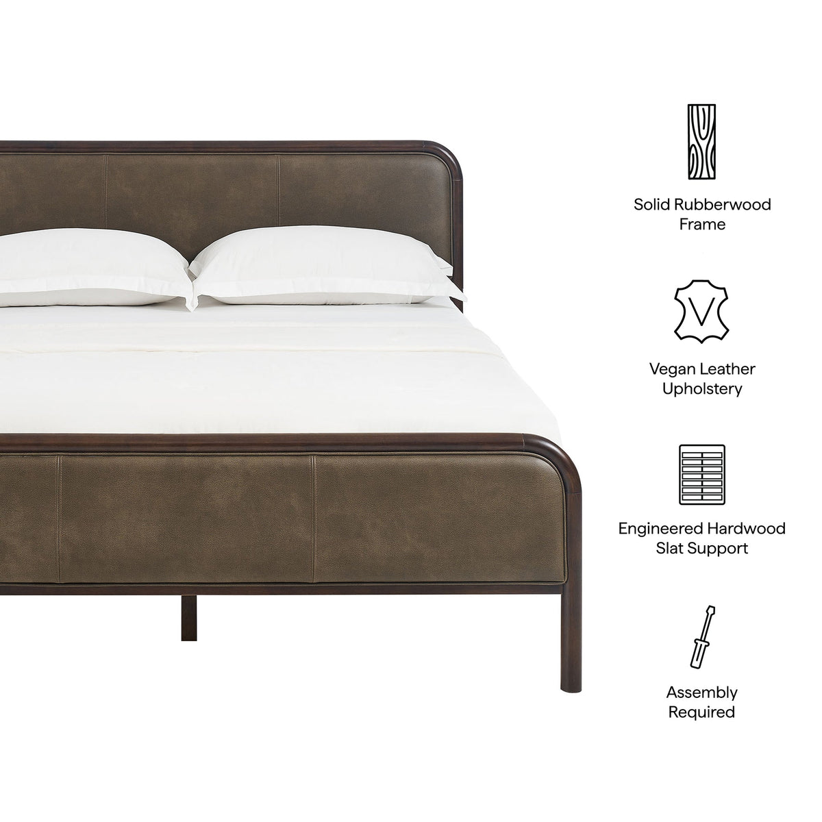 Wexford Vegan Leather Platform Bed by Modway, photo 32 of 44