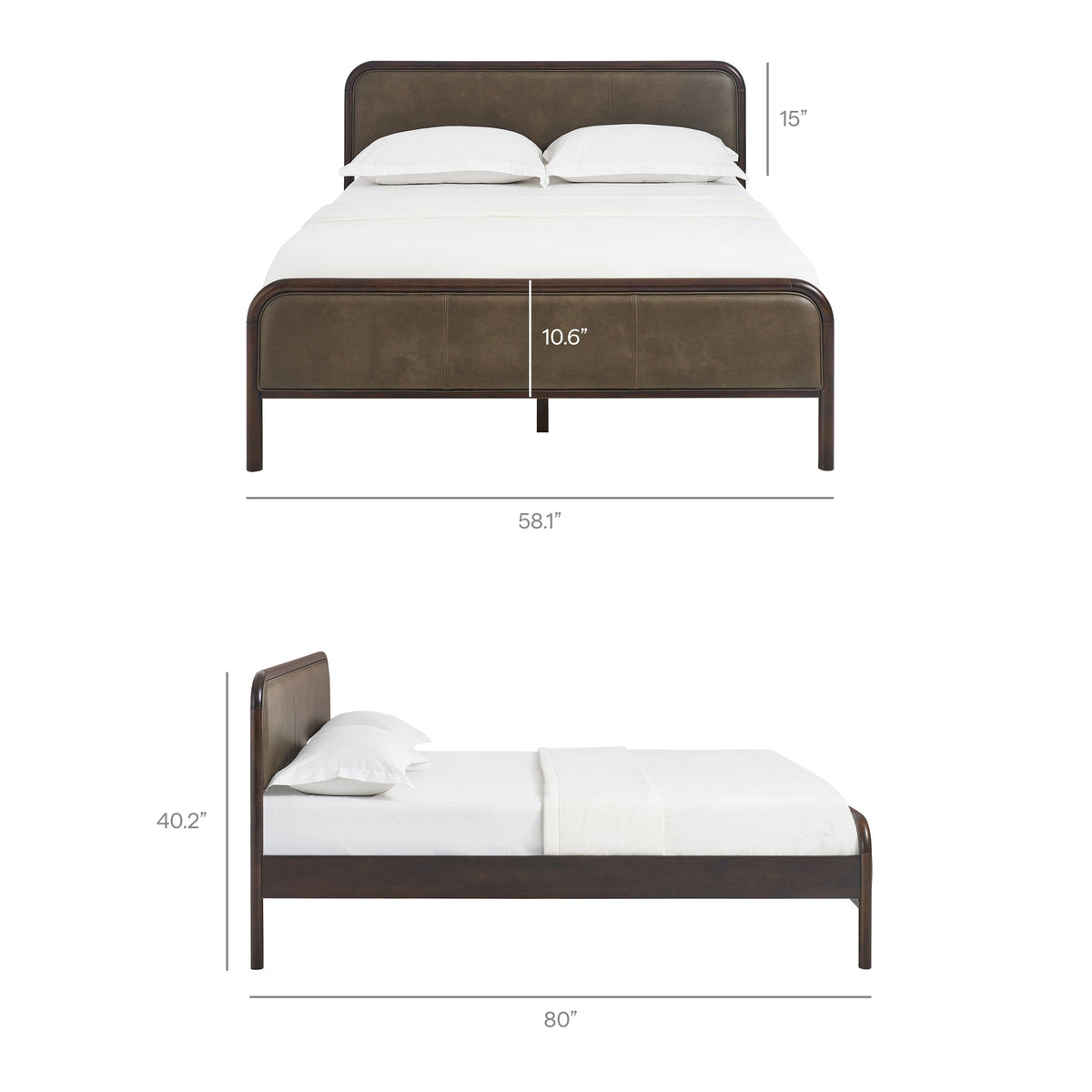Wexford Vegan Leather Platform Bed by Modway, photo 33 of 44