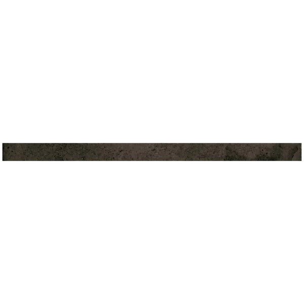Black 0.5x8 Glossy Ceramic Pencil Tile Trim (10 pack, 0.7 sq ft/case)