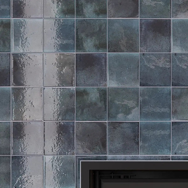 Spruce Blue 4x4 Glossy Square Ceramic Tile (60 pack, 6.48 sq ft/case)