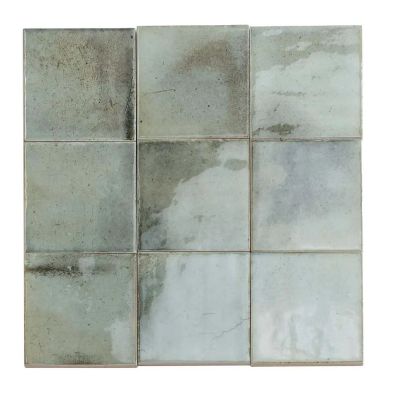 Sage Green 4x4 Glossy Ceramic Subway Tile (60 pack, 6.46 sq ft/case) by Apollo Tile
