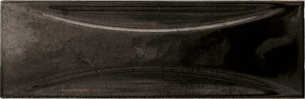Black 2.5x8 Glossy Ceramic Subway Deco Tile (38 pack, 5.38 sq ft/case) by Apollo Tile