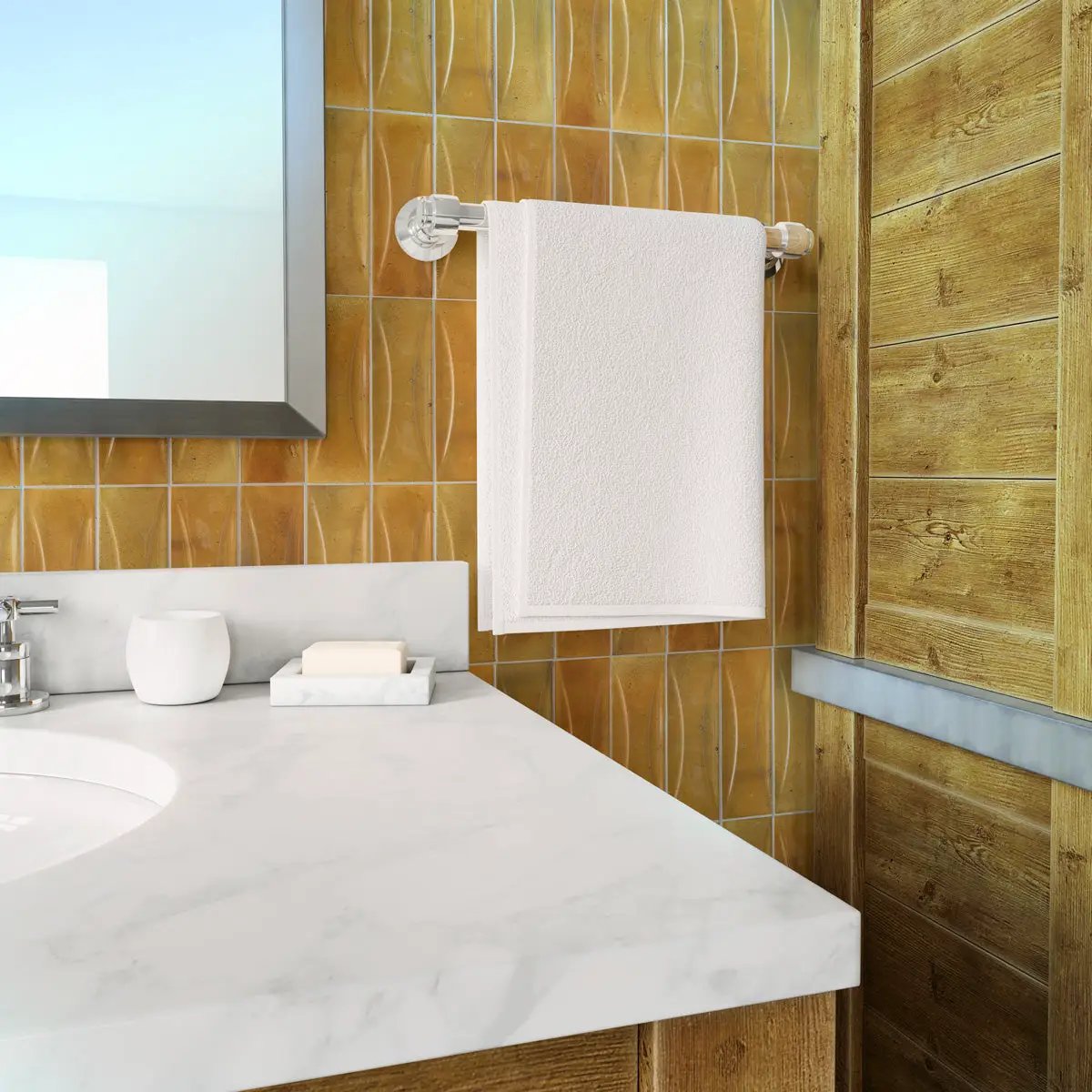 Honey Orange 2.5x8 Glossy Ceramic Subway Deco Tile (38 pack, 5.38 sq ft/case) by Apollo Tile