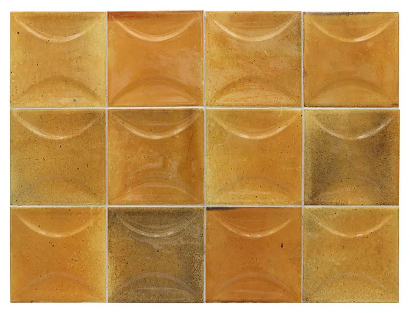 Honey Orange 4x4 Glossy Ceramic Square Deco Tile (50 pack, 5.39 sq ft/case) by Apollo Tile