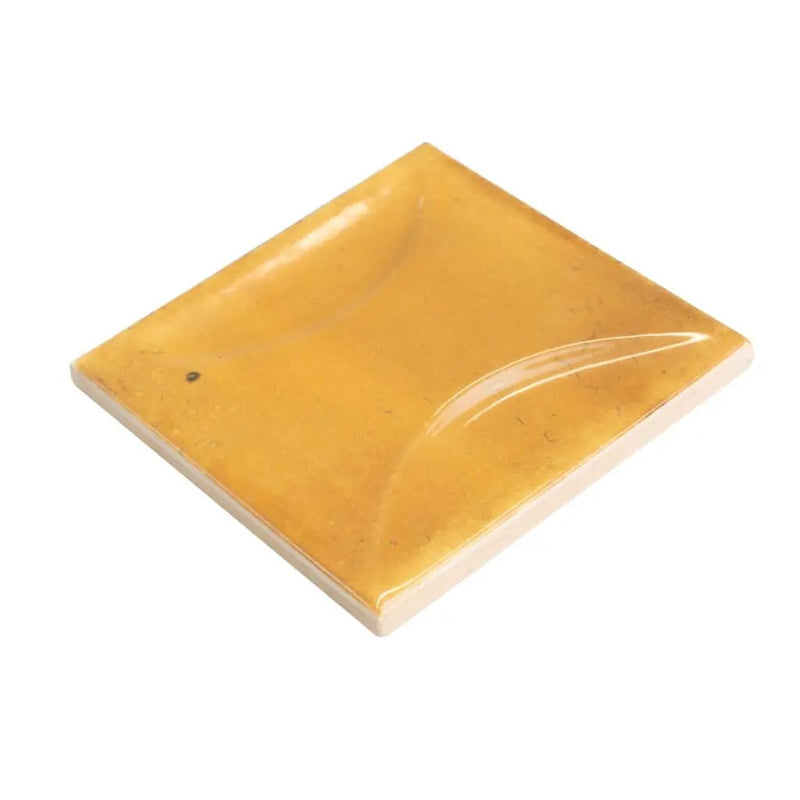 Honey Orange 4x4 Glossy Ceramic Square Deco Tile (50 pack, 5.39 sq ft/case) by Apollo Tile
