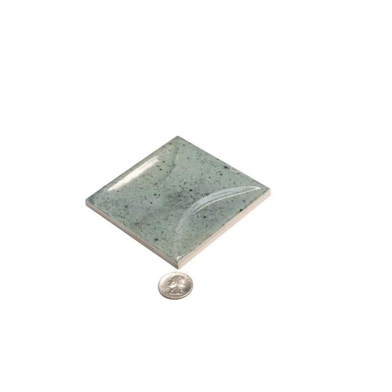 Sage Green 4x4 Glossy Ceramic Square Deco Tile (60 pack, 6.48 sq ft/case) by Apollo Tile