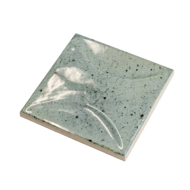 Sage Green 4x4 Glossy Ceramic Square Deco Tile (60 pack, 6.48 sq ft/case) by Apollo Tile