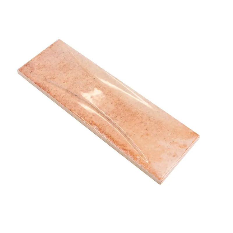 Pink 2.5x8 Glossy Ceramic Subway Deco Tile (38 pack, 5.38 sq ft/case) by Apollo Tile