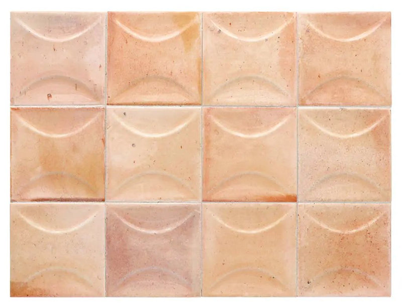 Pink 4x4 Glossy Ceramic Square Deco Tile (60 pack, 6.48 sq ft/case) by Apollo Tile