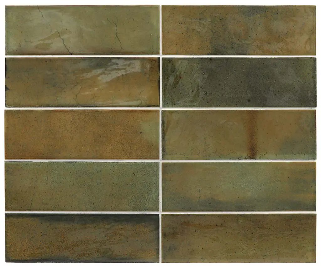 Olive Green 2.5x8 Glossy Ceramic Subway Tile (38 pack, 5.38 sq ft/case) by Apollo Tile