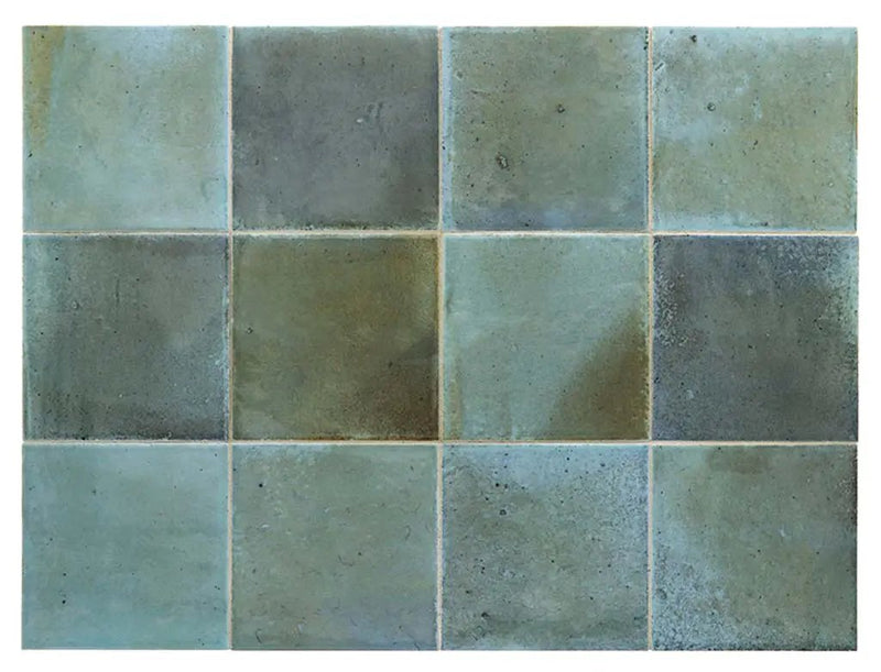 Blue 4x4 Glossy Square Ceramic Tile (60 pack, 6.46 sq ft/case) by Apollo Tile