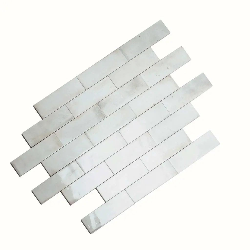 White 2.5x8 Glossy Ceramic Subway Tile (38 pack, 5.38 sq ft/case) by Apollo Tile