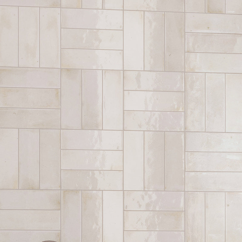 White 2.5x8 Glossy Ceramic Subway Tile (38 pack, 5.38 sq ft/case)